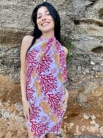 Cotton Pareo - Coral Red