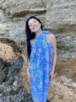 Cotton Pareo - Coral Blue - Image 2