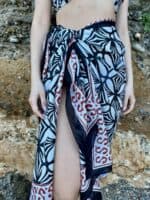 Cotton Pareo - Black Flower - Image 2