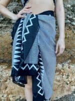 Cotton Pareo - Black Zic Zac - Image 4