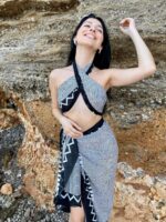 Cotton Pareo - Black Zic Zac