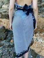 Cotton Pareo - Black Zic Zac - Image 2