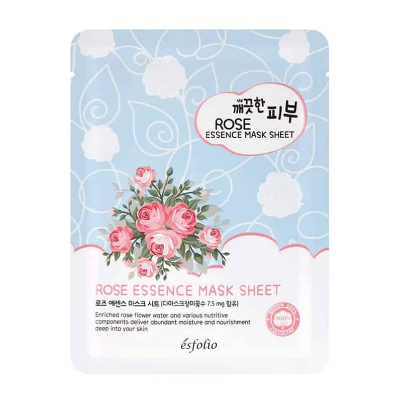 ESFOLIO Pure Skin Rose Essence Mask Sheet