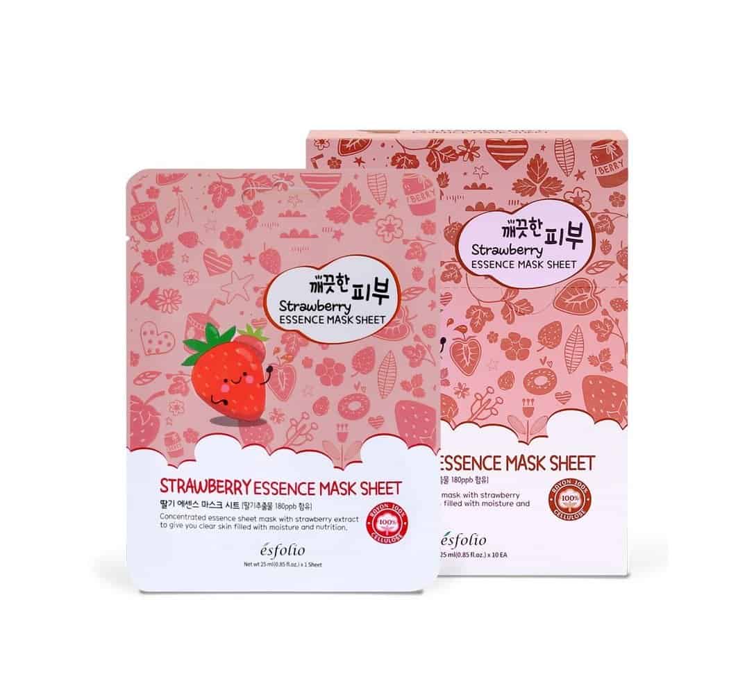 ESFOLIO Pure Skin Strawberry Mask Sheet