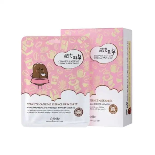 ESFOLIO Pure Skin Ceramide Caffeine Essence Mask Sheet