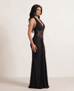 Midnight Lace Maxi Dress