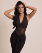 Midnight Lace Maxi Dress - Image 4