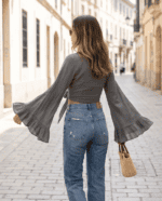 Grey Mist Tie Blouse - Image 4
