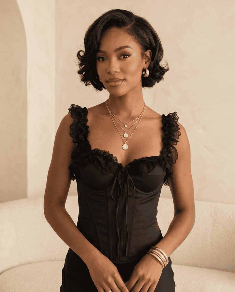 IMG_6587 Noir Lace Corset Top - Image 1
