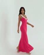 Rosé Éclat Maxi Dress - Image 5