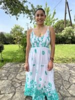 Flora Green Maxi Dress - Image 3