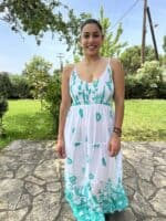 Flora Green Maxi Dress - Image 4